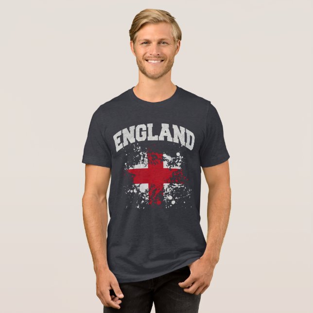 England Flag Sprut T Shirt (Framsida Full)