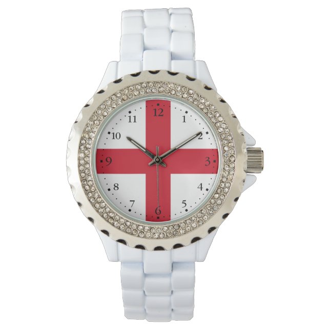 England Flagga Armbandsur (Framsida)