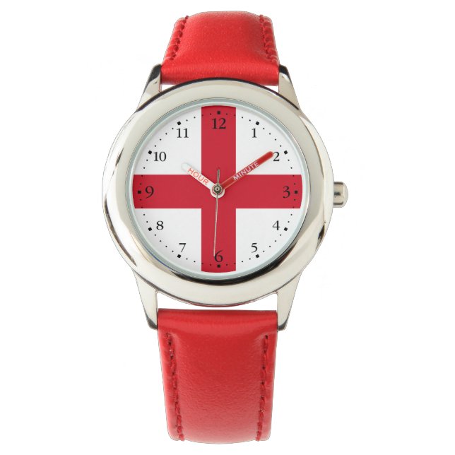 England Flagga Armbandsur (Framsida)