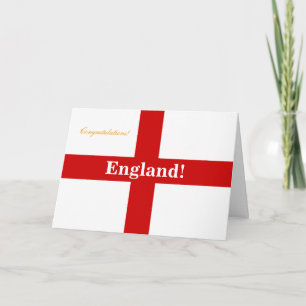 England Flagga - Engerland! Engerland! Gratulerar Kort