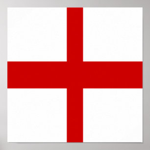 England Flagga English Land Pride Home Homeland Poster