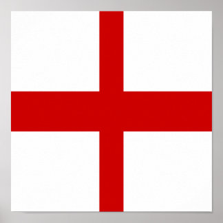 England Flagga English Land Pride Home Homeland Poster