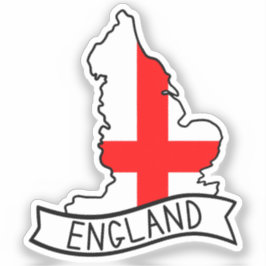 England Flagga Karta Patriotisk Engelsk Stolthet V Klistermärken
