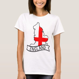 England Flagga Karta Patriotisk Engelsk Stolthet V T Shirt