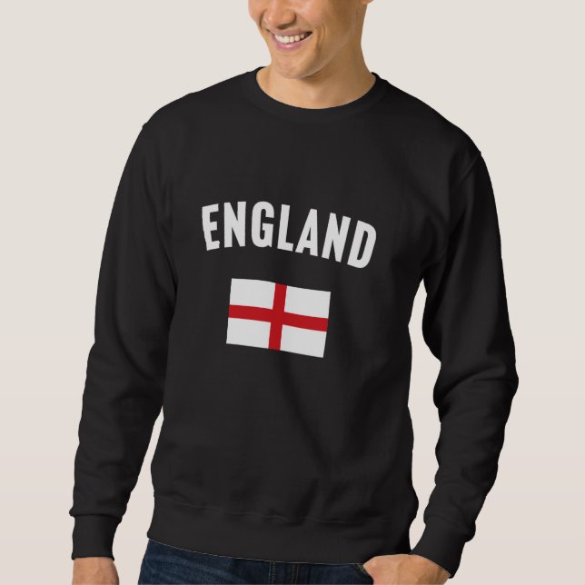 England Flagga Lång Ärmad Tröja (Framsida)