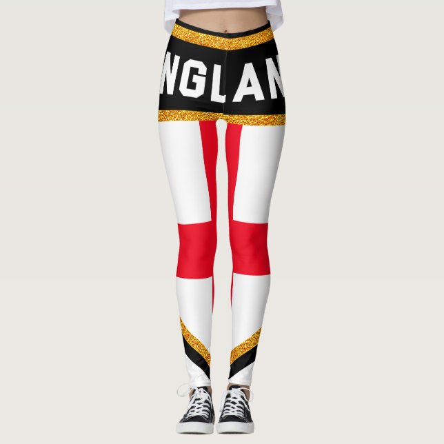 England Flagga Leggings (Framsida)