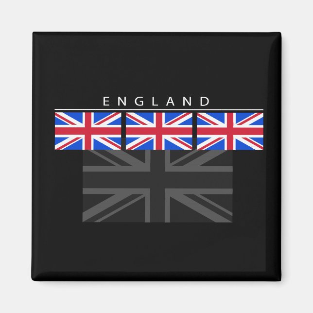 England Flagga Magnet (Framsidan)