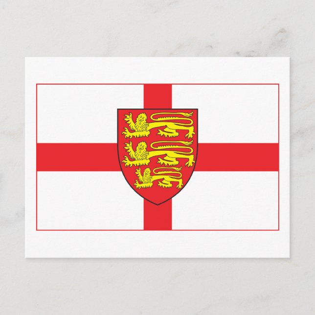 England Flagga med jackande av arm Postcard Vykort (Framsida)