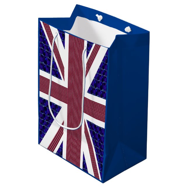 England Flagga Medium Gift Bag (Framsidan Vinklad)