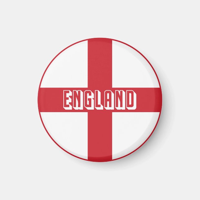 England Flagga & Namn Magnet (Framsidan)