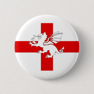 England flagga och drake knapp