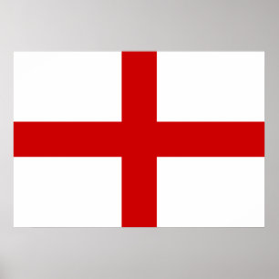 England Flagga Poster