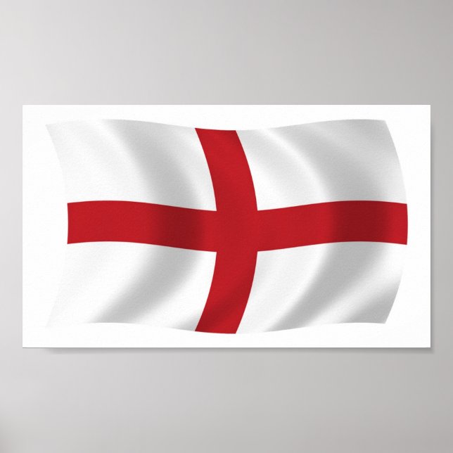 England Flagga Poster Skriv ut (Framsidan)