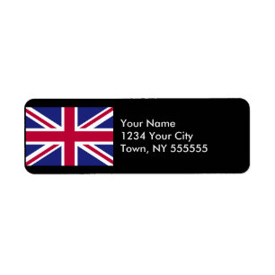 England flagga returadress etikett
