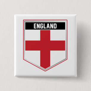 England Flagga Shield Knapp