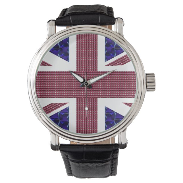 England Flagga, Underbara Storbritannien Flagga Armbandsur (Framsida)