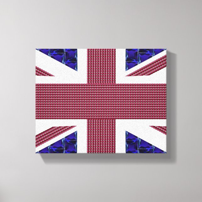 England Flagga, Underbara Storbritannien Flagga Canvastryck (Framsida)