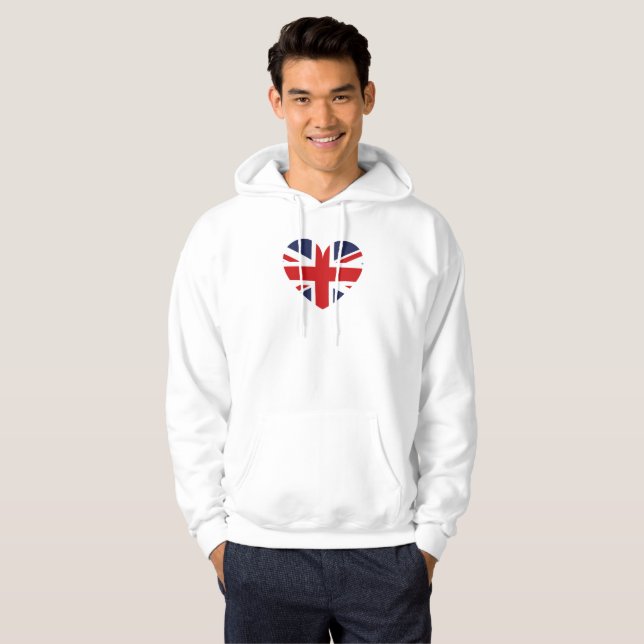 England Flagga /Union Jack Hoodie (Hel framsida)