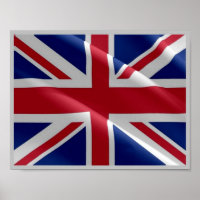 England - Flagga Wave Förenade kungariket -
