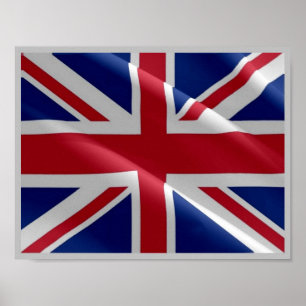 England - Flagga Wave Förenade kungariket - Poster