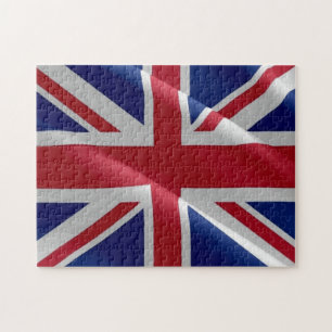 England - Flagga Wave Förenade kungariket - Pussel