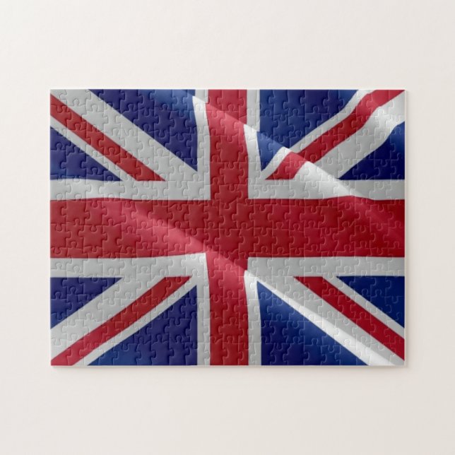 England - Flagga Wave Förenade kungariket - Pussel (Horisontell)