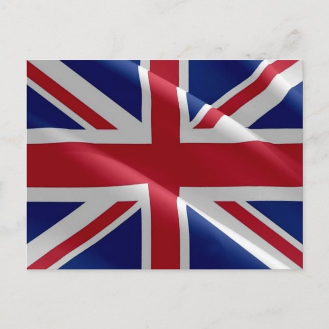 England - Flagga Wave Förenade kungariket - Vykort (Framsida)