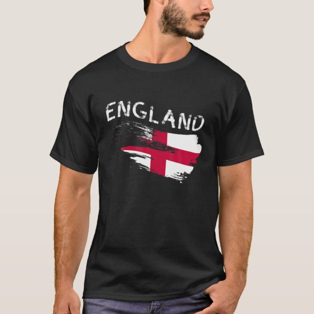 England Football Fan English Futbol Squad Britain T Shirt (Framsida)