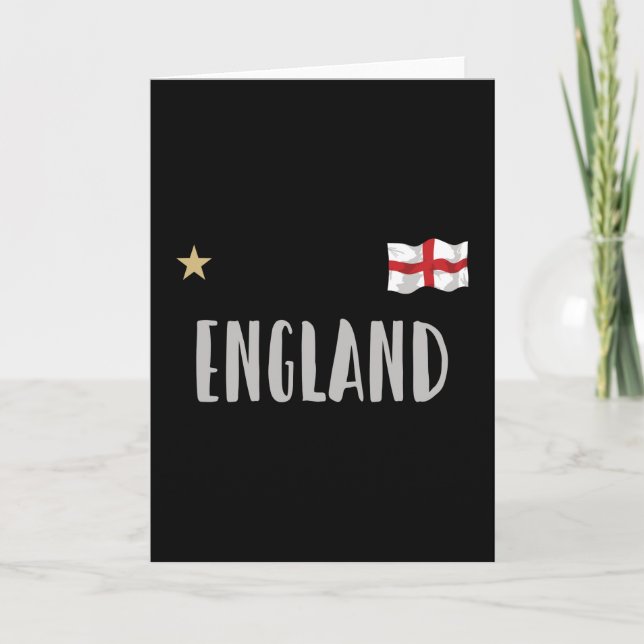 England Football Fan Shirt English Flag Kort (Framsida)