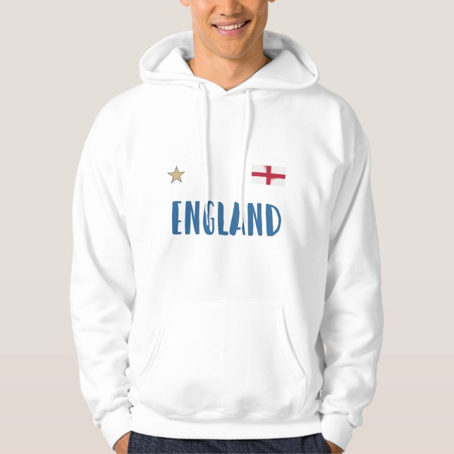 England Football Fläkt Shirt English Flagga Hoodie (Framsida)