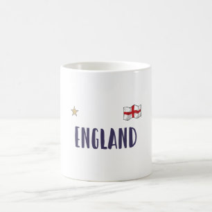 England Football Fläkt Shirt English Flagga Kaffemugg