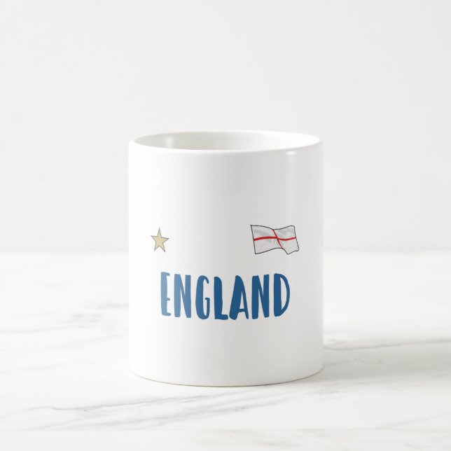 England Football Fläkt Shirt English Flagga Kaffemugg (Center)