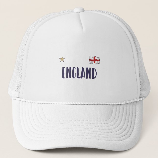 England Football Fläkt Shirt English Flagga Keps (Framsida)