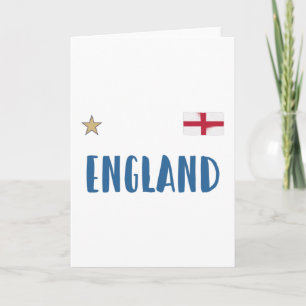 England Football Fläkt Shirt English Flagga Kort