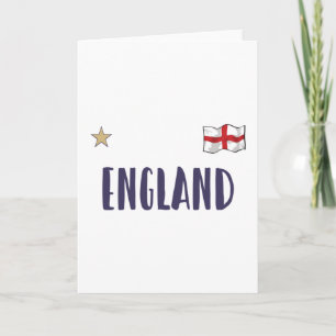 England Football Fläkt Shirt English Flagga Kort