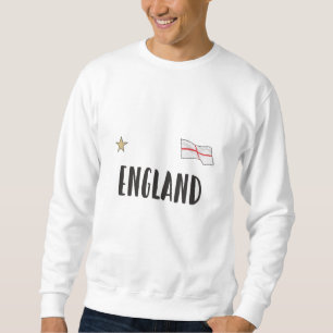 England Football Fläkt Shirt English Flagga Lång Ärmad Tröja