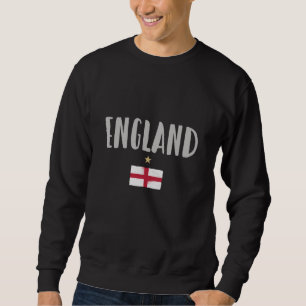 England Football Fläkt Shirt English Flagga Lång Ärmad Tröja