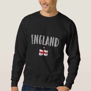 England Football Fläkt Shirt English Flagga Lång Ärmad Tröja