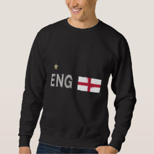 England Football Fläkt Shirt English Flagga Lång Ärmad Tröja