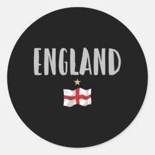 England Football Fläkt Shirt English Flagga Runt Klistermärke