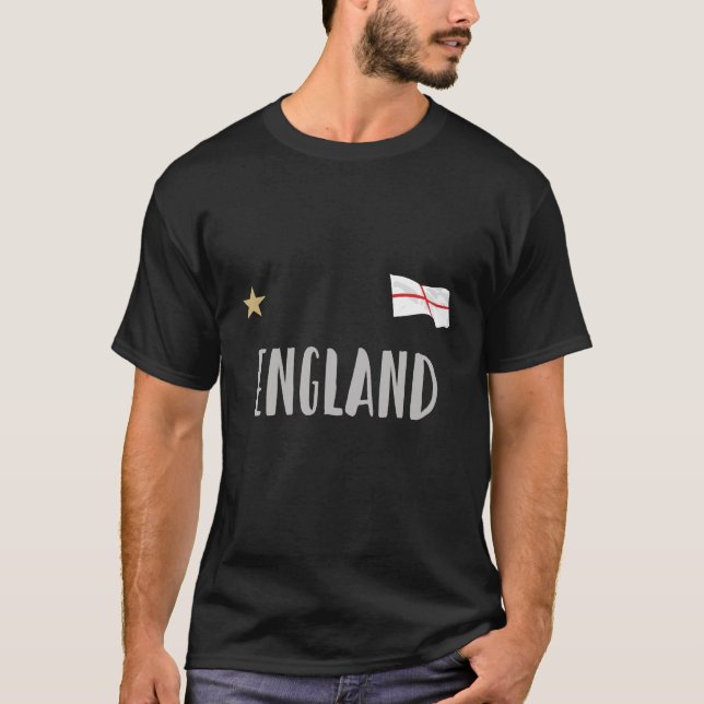 England Football Fläkt Shirt English Flagga T Shirt (Framsida)