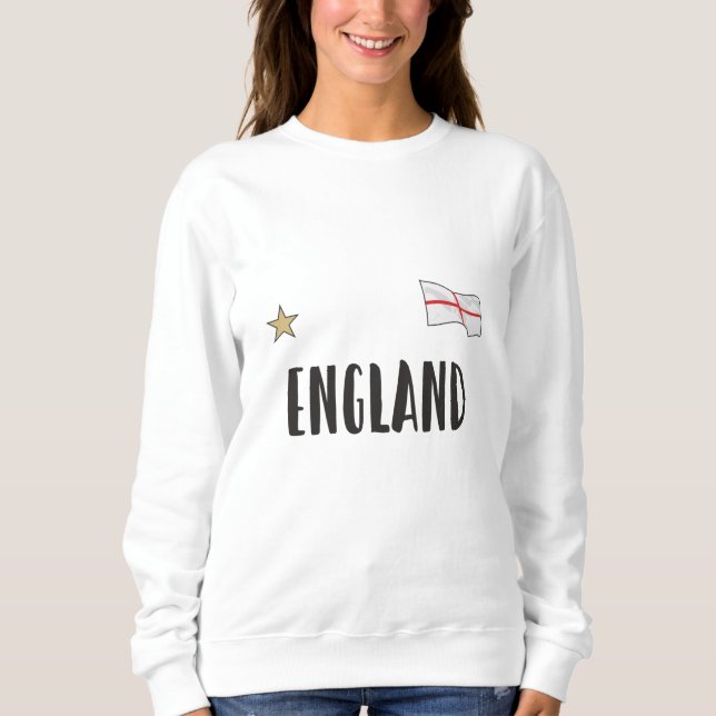 England Football Fläkt Shirt English Flagga T Shirt (Framsida)