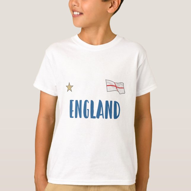 England Football Fläkt Shirt English Flagga T Shirt (Framsida)