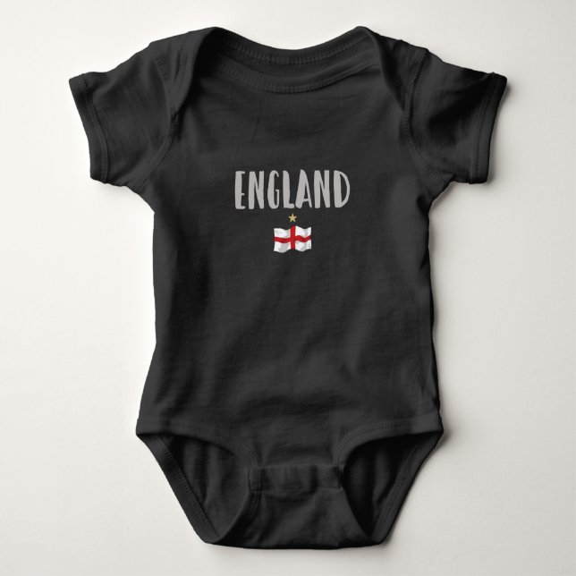 England Football Fläkt Shirt English Flagga T Shirt (Framsida)
