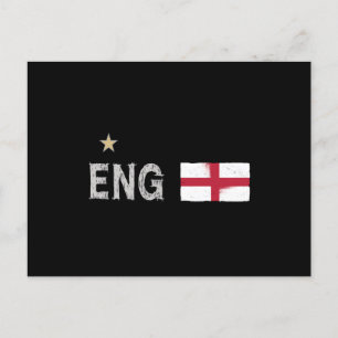 England Football Fläkt Shirt English Flagga Vykort