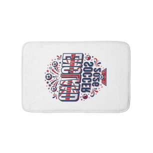 England Fotboll 2026 Fotboll Fet Land Typografi Badrumsmatta