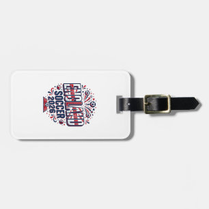 England Fotboll 2026 Fotboll Fet Land Typografi Bagagebricka