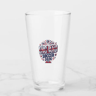 England Fotboll 2026 Fotboll Fet Land Typografi Glaskopp