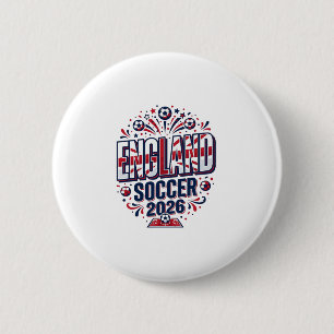 England Fotboll 2026 Fotboll Fet Land Typografi Knapp
