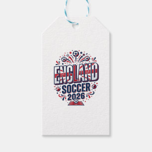 England Fotboll 2026 Fotboll Fet Land Typografi Presentetikett